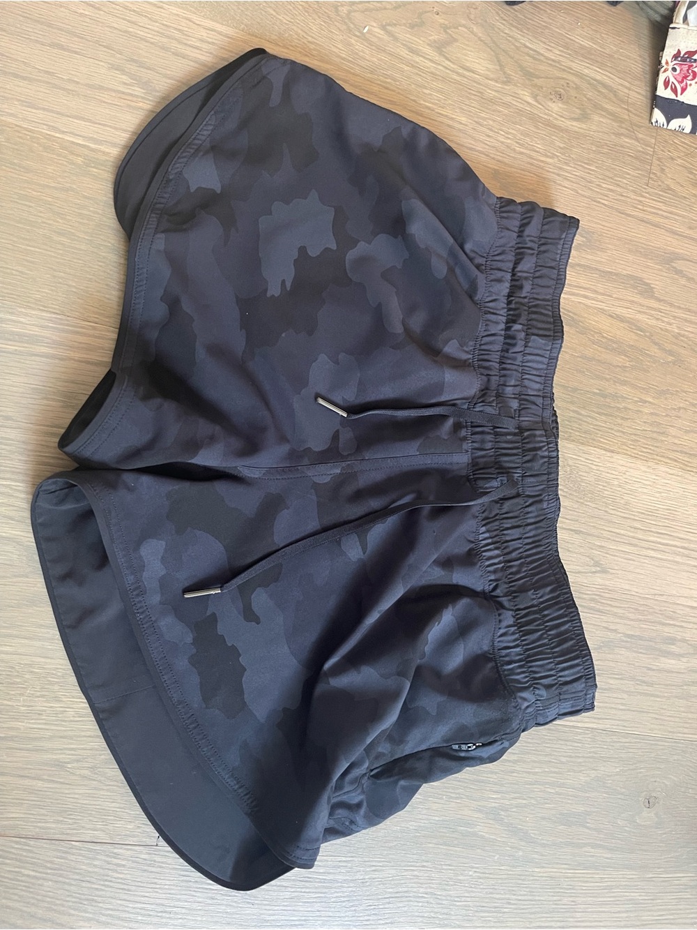 lululemon black elastic waist athletic shorts